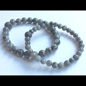 Couples bracelet larvakite Labradorite